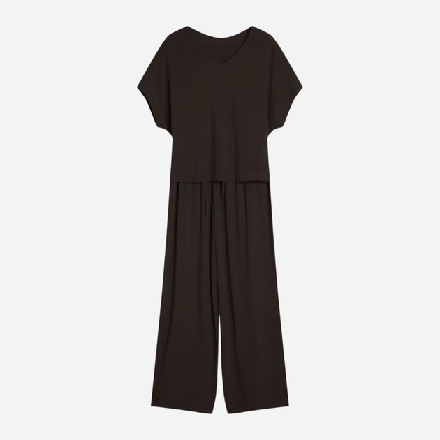 Піжама (футболка + штани) жіноча Esotiq Corenso 43825-89X S Коричнева (5903972695449) - зображення 5