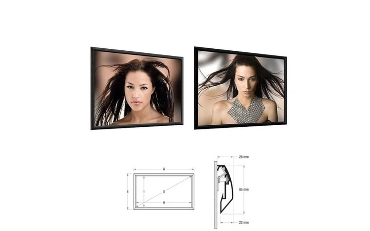 Проекційний екран на рамі Adeo Plano Velvet Reference White 237x141 см (16:9) - изображение 2