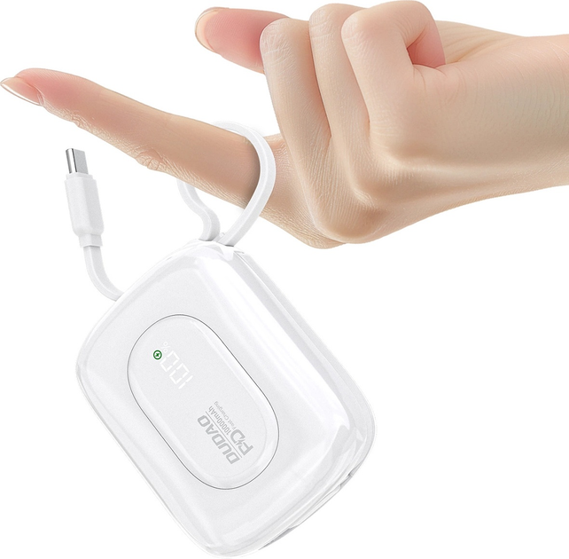 УМБ Dudao K32 10000 mAh 22.5W White (6977196682034) - зображення 2