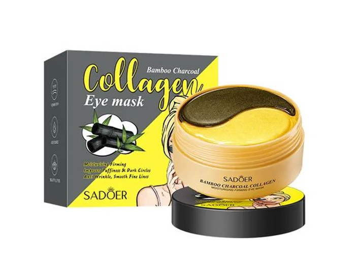 Гідрогелеві патчі під очі SADOER Bamboo Charcoal Collagen зволожувальні з ефектом ліфтингу 60 шт (6973098895282) - Фото 1 Гідрогелеві патчі під очі SADOER Bamboo Charcoal Collagen зволожувальні з ефектом ліфтингу 60 шт (6973098895282) - изображение 1
