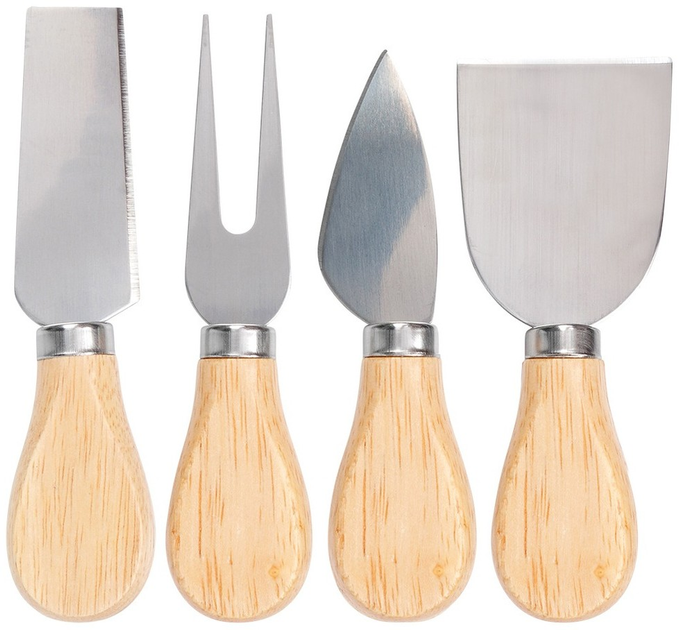 Deska do serów Vilde bambusowa z nożami Beżowa 5 elemenów (5904316492472) - obraz 2