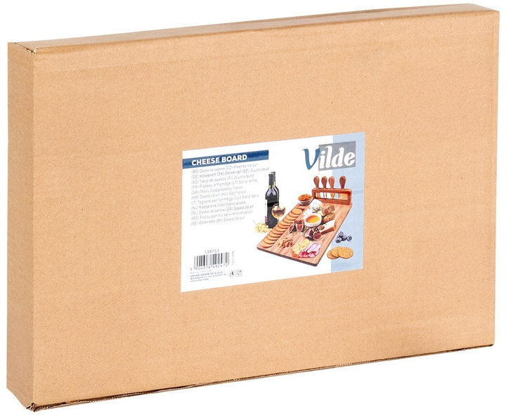 Deska do serów Vilde bambusowa z nożami Beżowa 5 elemenów (5904316492472) - obraz 5