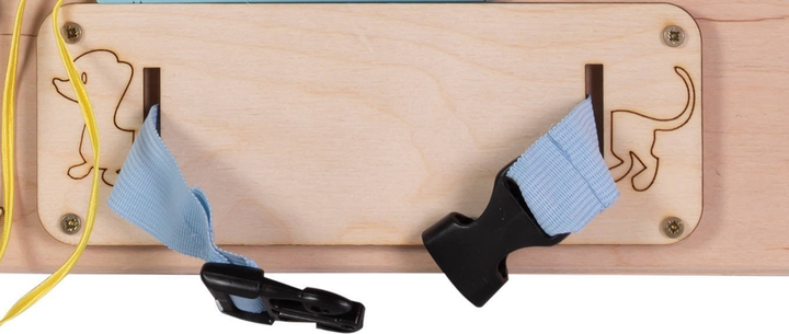 Сенсорно-маніпуляційна дошка Ikonka дерев'яна 75 x 50 см (5901549533880) - зображення 6