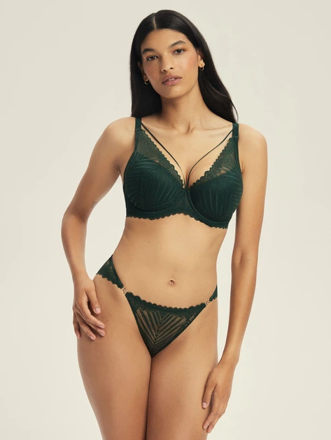 Бюстгальтер Push-up з кісточками мереживний Esotiq Onika 44220-67X 85B Зелений (5903972666708) - зображення 6