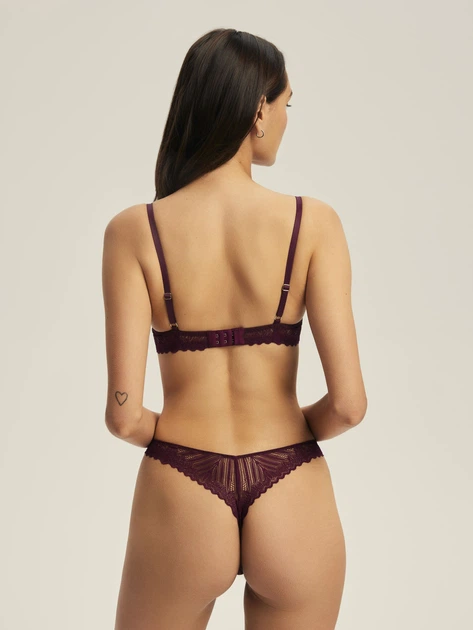 Бюстгальтер Push-up з кісточками мереживний Esotiq Onika 44220-93X 70B Бордовий (5903972666838) - зображення 4