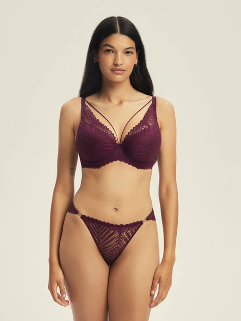 Бюстгальтер Push-up з кісточками мереживний Esotiq Onika 44220-93X 80B Бордовий (5903972666869) - зображення 3