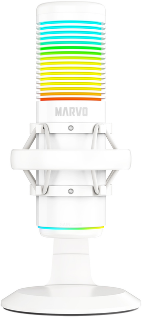 Mikrofon Marvo Blast 60 RGB USB Type-C White (MIC-07 WH) - obraz 1