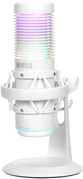 Mikrofon Marvo Blast 60 RGB USB Type-C White (MIC-07 WH) - obraz 7