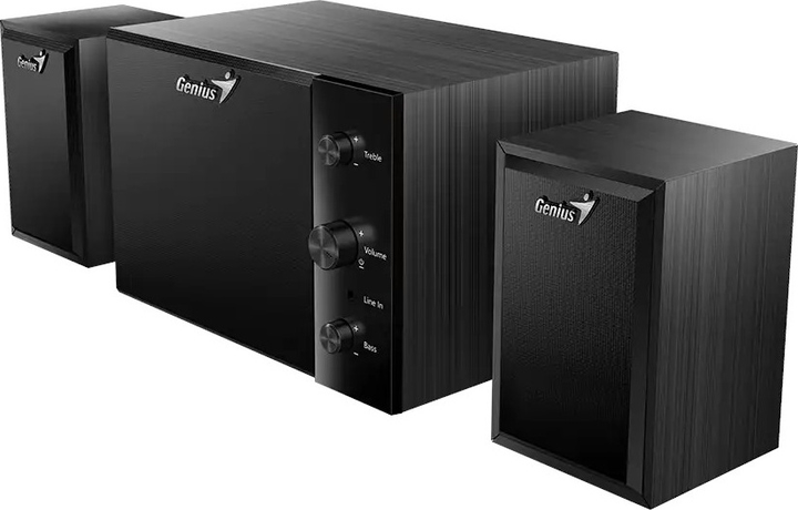 System dźwiękowy Genius SW-2.1 350 Black Wood (31730037401) - obraz 4
