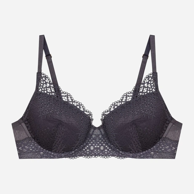 Бюстгальтер Push-up з кісточками мереживний Esotiq Caris 43656-90X 65G Сірий (5903972640463) - зображення 5