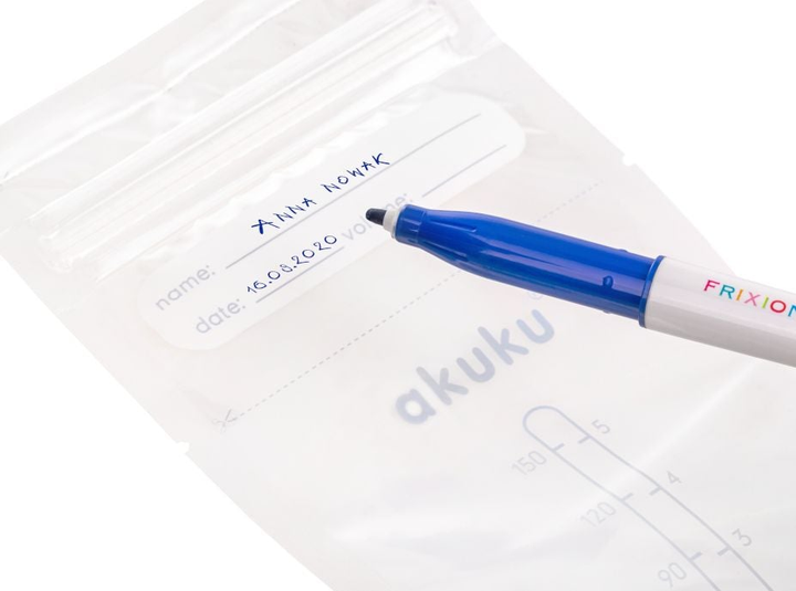 Zestaw woreczków do przechowywania mleka matki Akuku 30x150 ml (5907644000111) - obraz 3