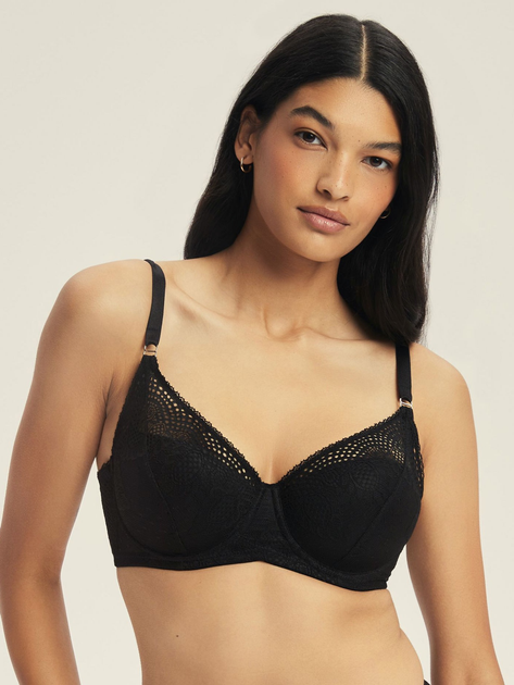 Biustonosz damski usztywniany Esotiq Marvela 43608-99X 75D Czarny (5903972636428) - obraz 1