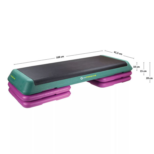 Степ для аеробіки HMS PREMIUM AS006 Чорно-зелений (5907695522129) (955555911372413) - Уцінка - зображення 5