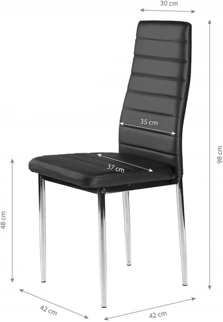 Zestaw krzeseł do kuchni i salonu ModernHome by Multistore 4 szt. Czarne (5904224309381) (955555910171451) - Outlet - obraz 5