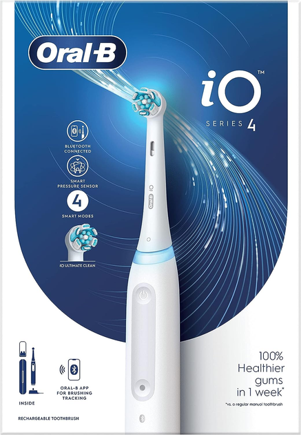 Електрична зубна щітка Oral-B iO Series 4 Quite White (4210201415305) (955555912306550) - Уцінка - зображення 10