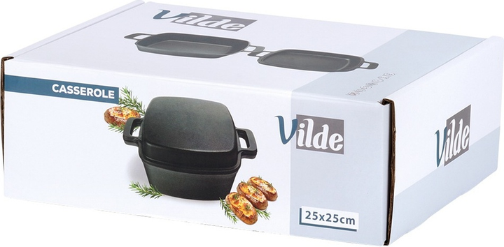 Набір каструль Vilde Cast Line 2 в 1 чавунний з кришкою Чорний 4.5 л / 1.8 л (5900670102361) - зображення 3