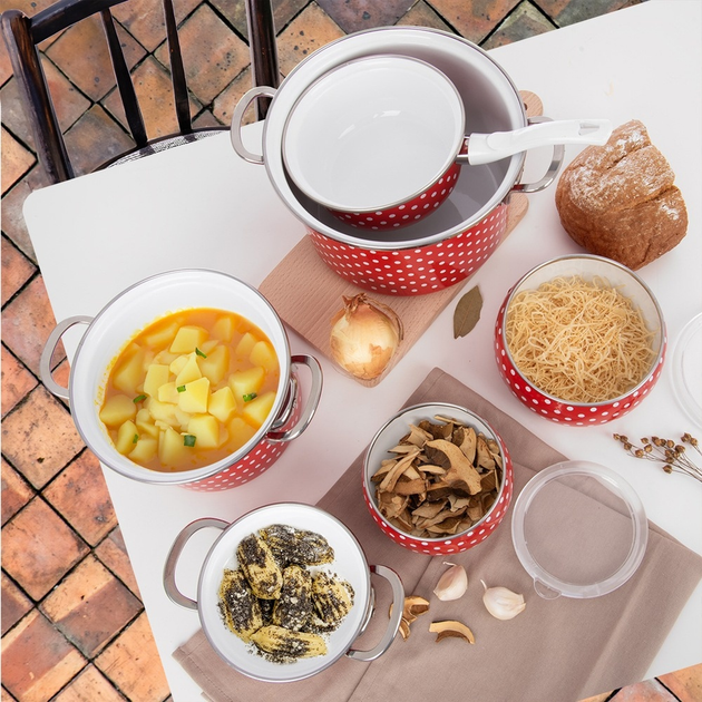 Каструля емальована Orion Tecka 650 мл (8592381217419) - зображення 4