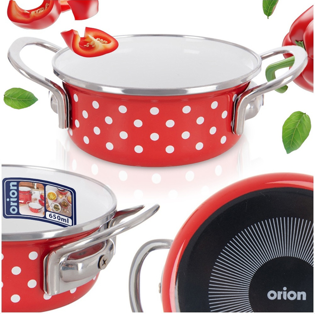 Каструля емальована Orion Tecka 650 мл (8592381217419) - зображення 5