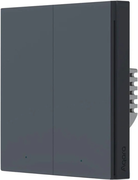 Przełącznik Aqara Smart Wall Switch H1 podwójny bez przewodu neutralnego Szary (WS-EUK02-G) - obraz 3
