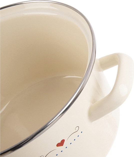 Каструля емальована Orion Tonca Кремова 2 л (8592381228392) - зображення 2