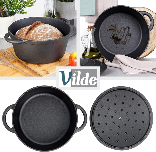 Каструля чавунна Vilde Cast Line з кришкою 5.9 л (5900670102293) - зображення 6