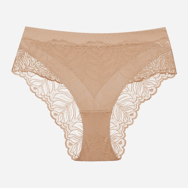 Majtki brazyliany damskie z wysokim stanem Esotiq Korin 43587-84X XL Beżowe (5903972613627) - obraz 4
