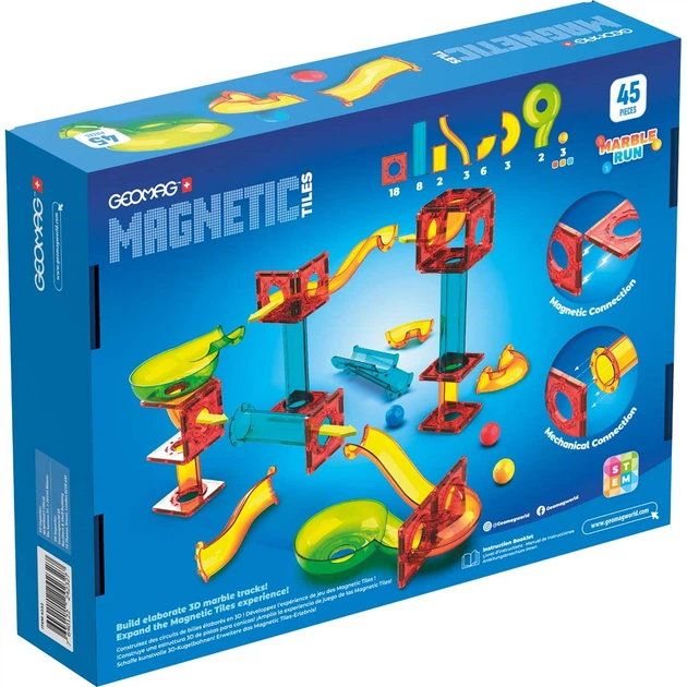 Магнитный конструктор Geomag цветные горки 45 деталей - изображение 2