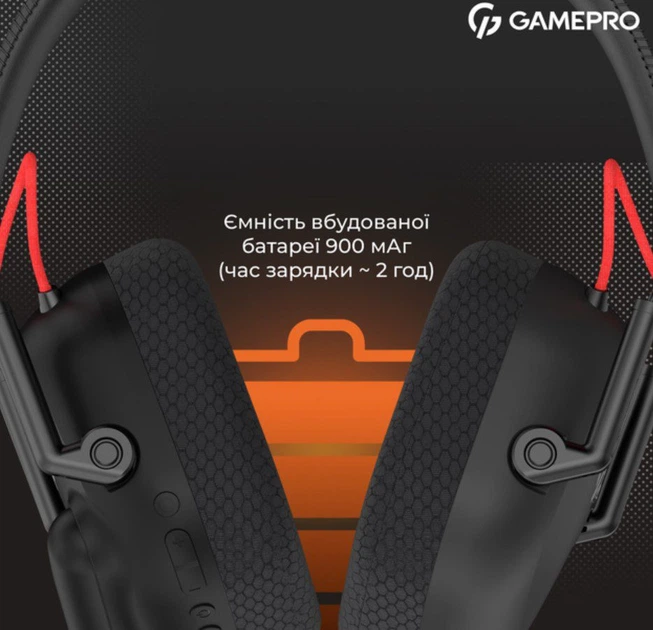Игровые наушники GamePro HSW-120-B Wireless Mercury Genesis Pro Black - изображение 5