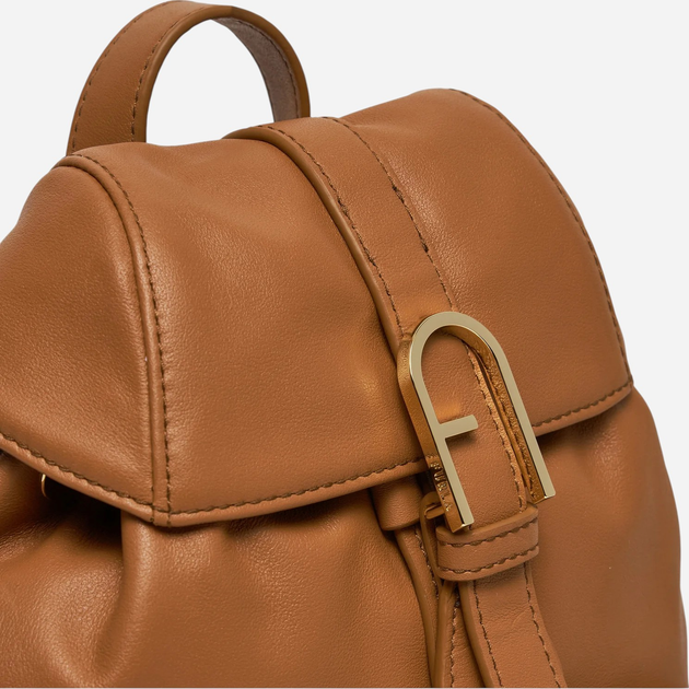 Plecak damski skórzany 20l Furla WB01084BX2045RY0001007 Brandy (8050597483771) - obraz 5