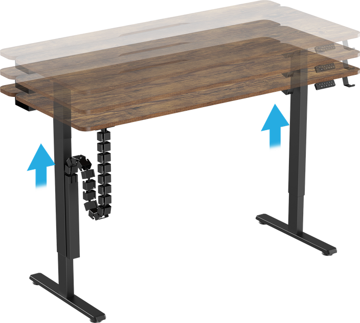 Стол с электрорегулировкой высоты OfficePro 1500 x 720 мм Dark Wood/Black (ODE1575DW) - Фото 2 Стол с электрорегулировкой высоты OfficePro 1500 x 720 мм Dark Wood/Black (ODE1575DW) - изображение 2