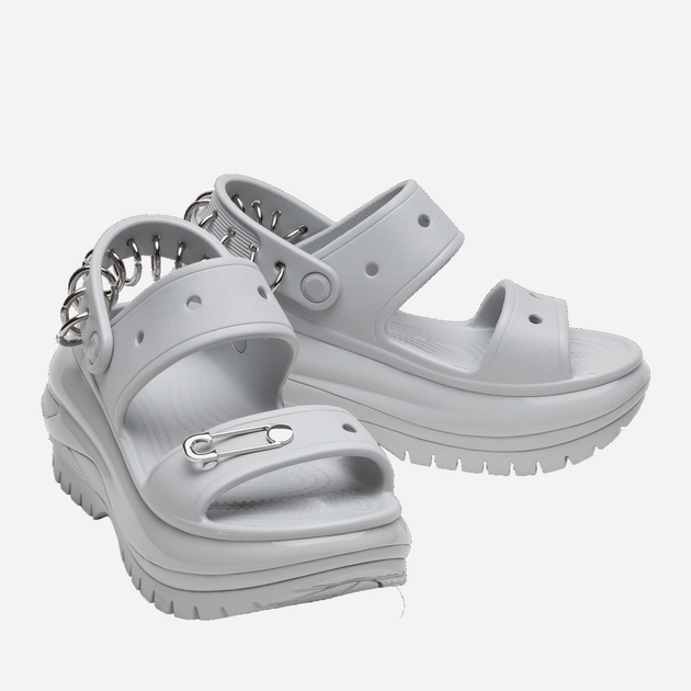 Жіночі сандалі Crocs Mega Crush Rebel SNDL W CR208339-SHIM 38-39 Сірі (196265238669) - зображення 2
