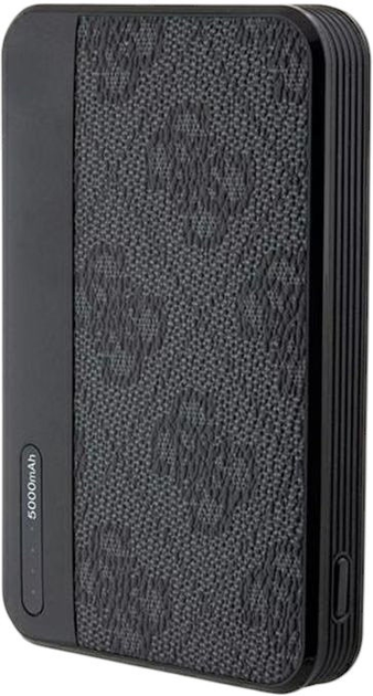 Powerbank Guess 4G Leather Metal Logo 5000mAh 15W USB-C Black (3666339171377) - obraz 3
