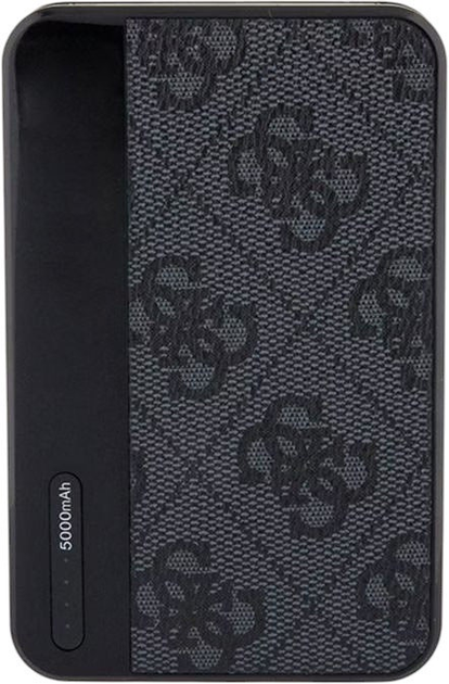 Powerbank Guess 4G Leather Metal Logo 5000mAh 15W USB-C Black (3666339171377) - obraz 4