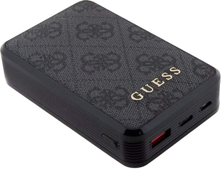 Powerbank Guess 4G Leather Metal Logo 10000mAh 18W USB-C Black (3666339171384) - obraz 5