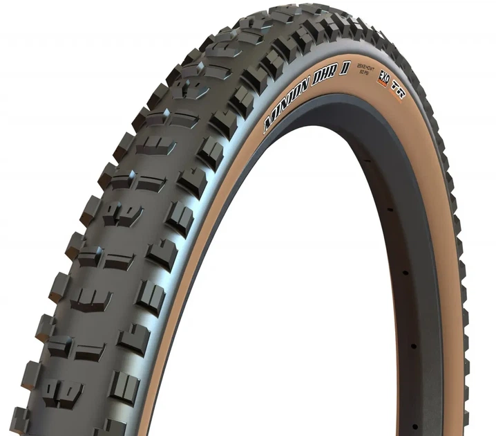 Велосипедная шина 29x2.40 складная с защитой от проколов Maxxis Minion DHR II EXO TR TANWALL ETB00220400 - Фото 1 Велосипедная шина 29x2.40 складная с защитой от проколов Maxxis Minion DHR II EXO TR TANWALL ETB00220400 - изображение 1