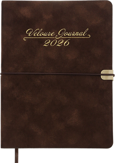 Фото - Ежедневник Buromax Щоденник датований  Velour на  рік А5 Коричневий BM.2134-25  2026