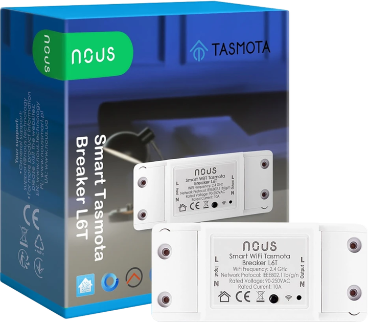 Inteligentny przekaźnik łącznikowy Nous L6T Tasmota TUYA (5905072800273) - obraz 2