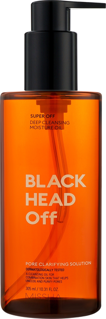Olejek do twarzy Missha Super Off Black Head Off do usuwania zaskórników 305 ml (8809643546720) - obraz 1