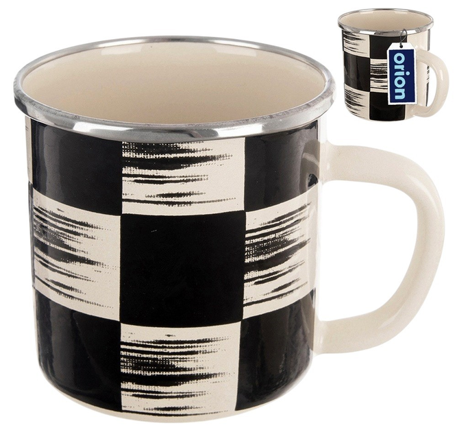 Kubek Orion Szachownica emaliowany Wielokolorowy 400 ml (8592381207120) - obraz 3