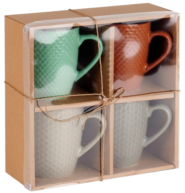 Zestaw kubków Vilde ceramicznych Wielokolorowych 400 ml 4 szt (5904316481346) - obraz 3