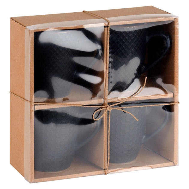 Zestaw kubków Vilde ceramicznych Czarnych 400 ml 4 szt (5904316481353) - obraz 4