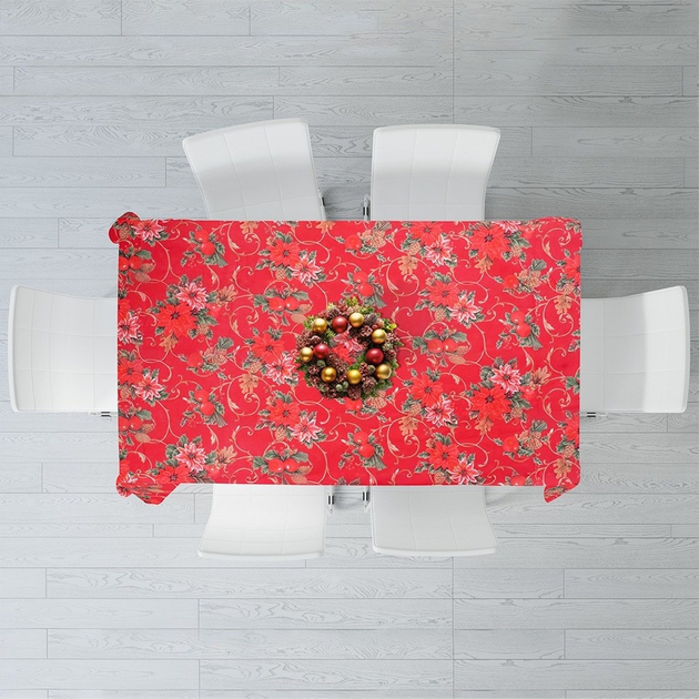 Obrus Excellent Houseware świąteczny Czerwony 180 x 130 cm (139693-W1) - obraz 4
