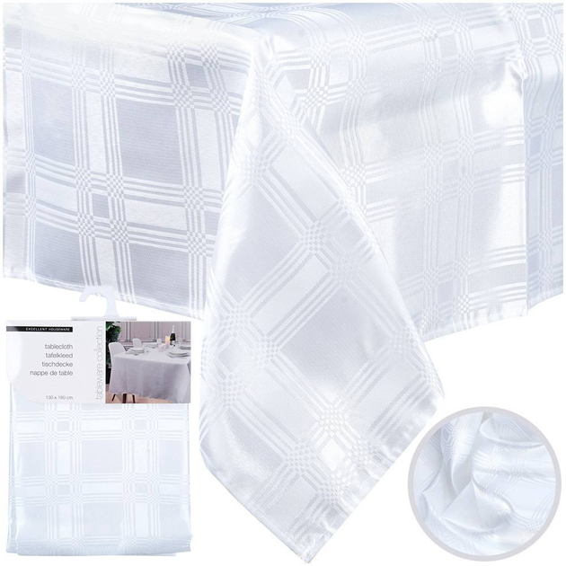 Obrus Excellent Houseware Biały 180 x 130 cm (8719987552458) - obraz 5