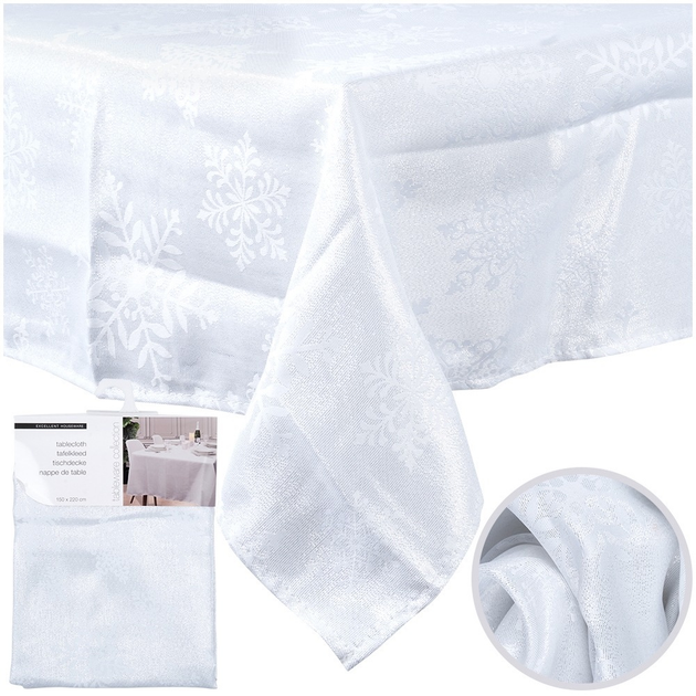 Obrus Excellent Houseware świąteczny Biały 220 x 150 cm (8719987655111) - obraz 4