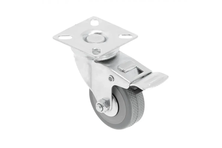 Ролик меблевий GTV KM-GREYROLL-50mm-ZH D-50 мм зі стопором Сірий (00051353) - изображение 2