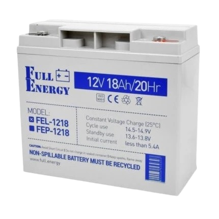 Акумулятор свинцево-кислотний GEL Full Energy FEL-1218 12V 18Ah для ДБЖ технологія GEL (FEL-1218) - Фото 1 Акумулятор свинцево-кислотний GEL Full Energy FEL-1218 12V 18Ah для ДБЖ технологія GEL (FEL-1218) - зображення 1