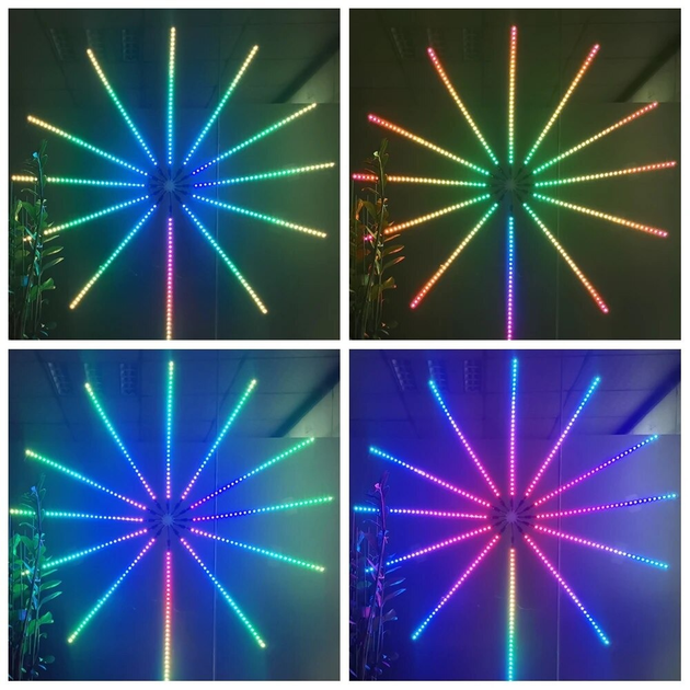 Розумна світлодіодна стрічка феєрверк RGB 180 LED - зображення 2