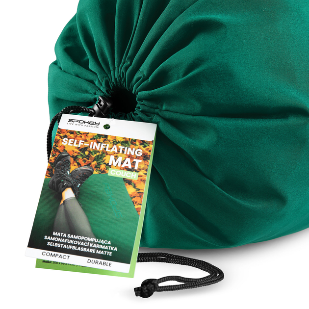 Килимок самонадувний надлегкий Spokey COUCH 200 x 66 x 5 см Зелений 943508 (5905339435088) - зображення 11