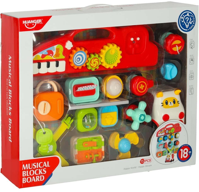 Tablica manipulacyjna Ikonka interaktywna, edukacyjna zabawka sensoryczna dla dzieci (5903039765351) - obraz 16