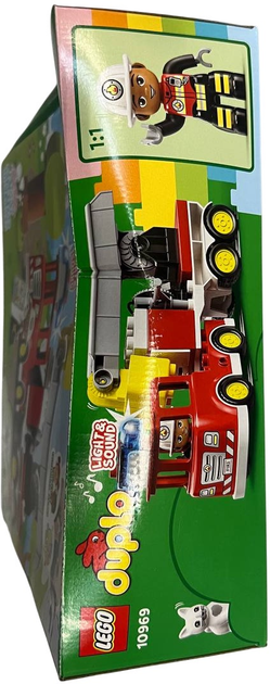 Zestaw klocków LEGO DUPLO Town Wóz strażacki 21 elementów (10969) (955555913964639) - Outlet - obraz 4
